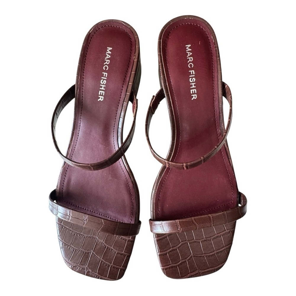 NWOT Marc Fisher Caylon Sandal - Marsala Croco Embossed - Women’s 7 - Picture 11 of 11